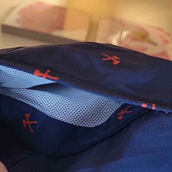 NWOT The North Face Elastic Waist Blue & Orange Athletic Gym Shorts Size Large - Picture 3 of 15